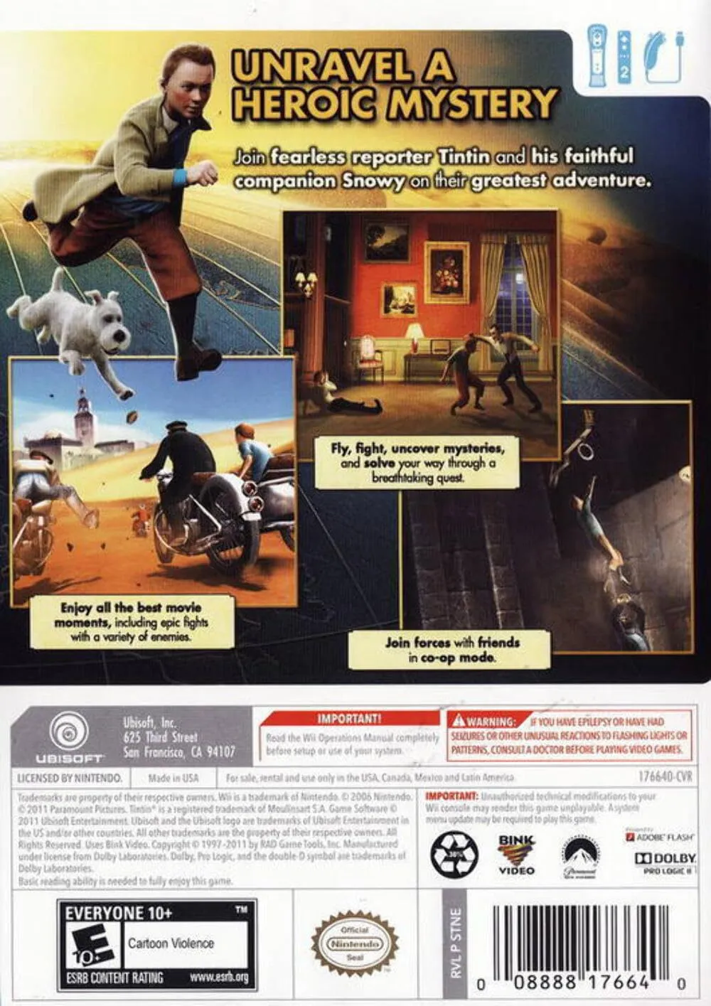 Adventures of TinTin - Nintendo Wii