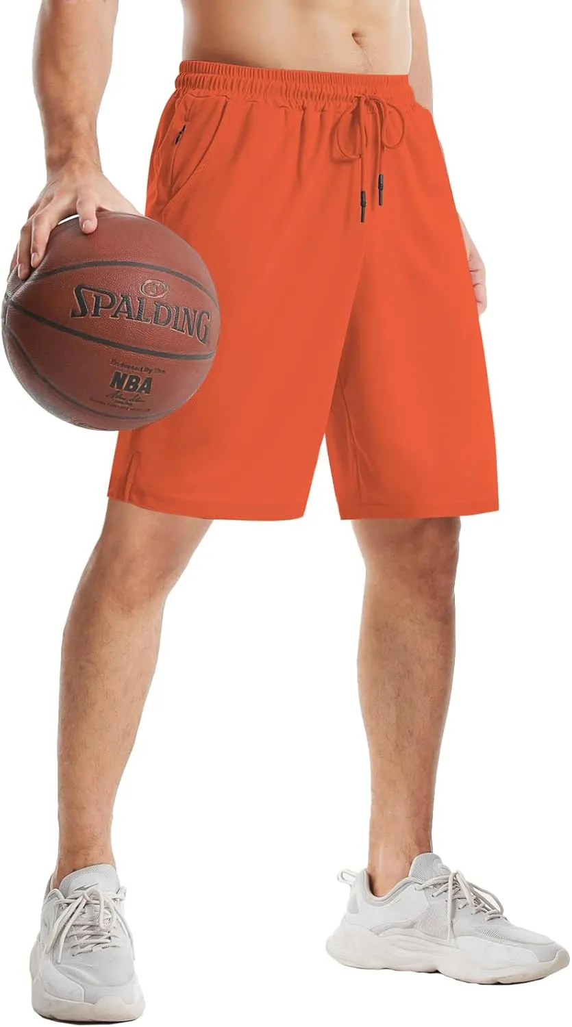 Aolesy Men's Basketball Shorts 7"/9" Athletic Gym Shorts with Zip Pockets Lightweigh Quick Dry Mesh Workout Shorts