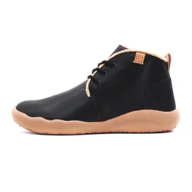 Bilbao Black Split Leather Lace-up Boots Men