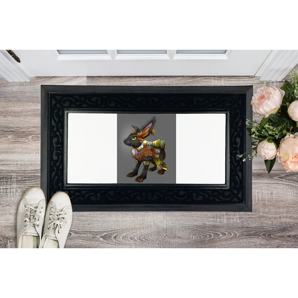 Black Amara Sublimation Heavy Duty Door Mat