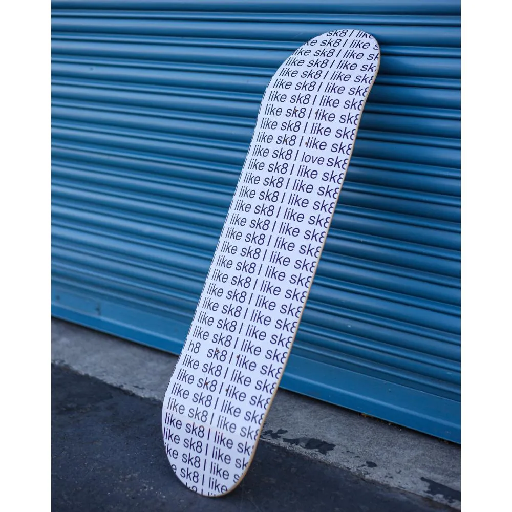 Braille I Like Sk8 Skateboard Deck