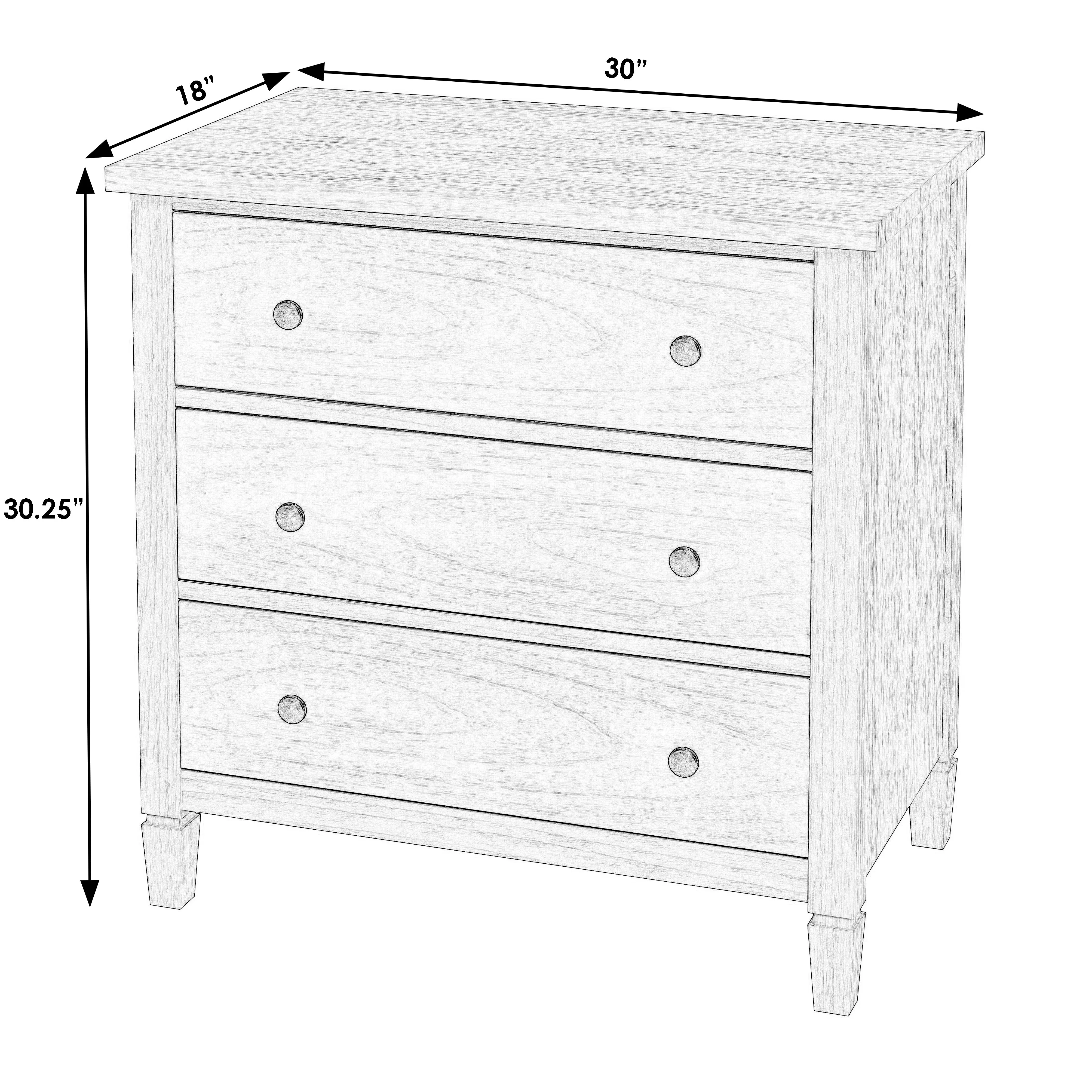 Flagstaff 3-Drawer Dresser in Black  5726432