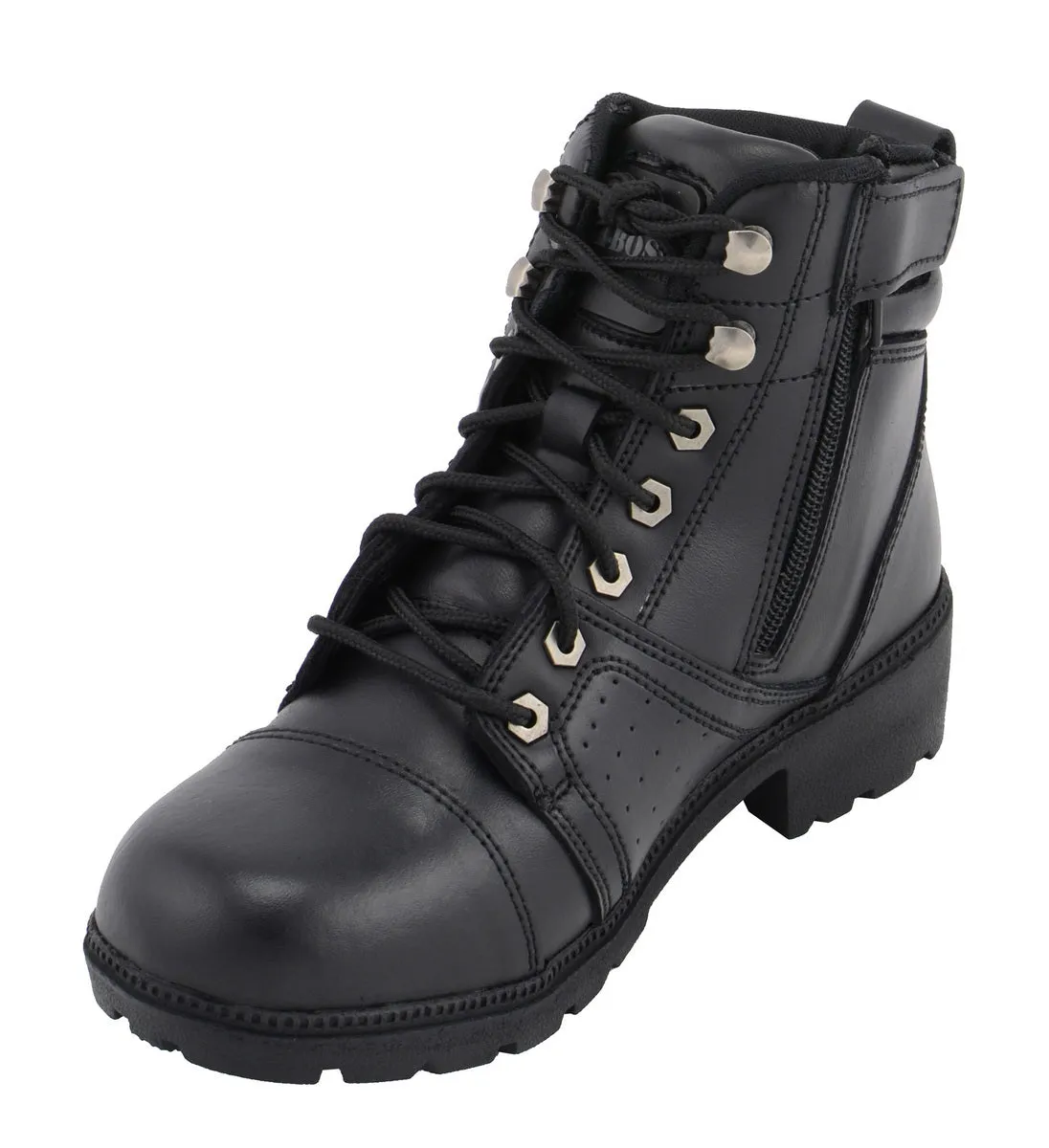 M Boss Motorcycle Apparel BOS49302 Ladies 6 Inch Black Accelerator
