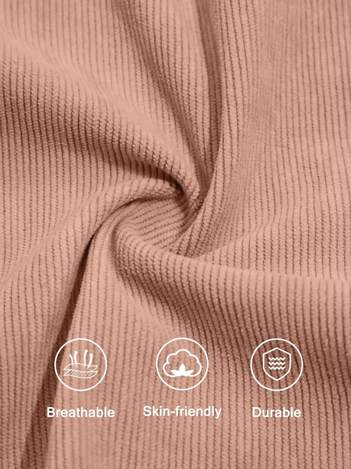 Men's Corduroy Shorts 5 Inch Inseam Drawstring Elastic Waist Lightweight Casual Summer Beach Shorts with Pocket