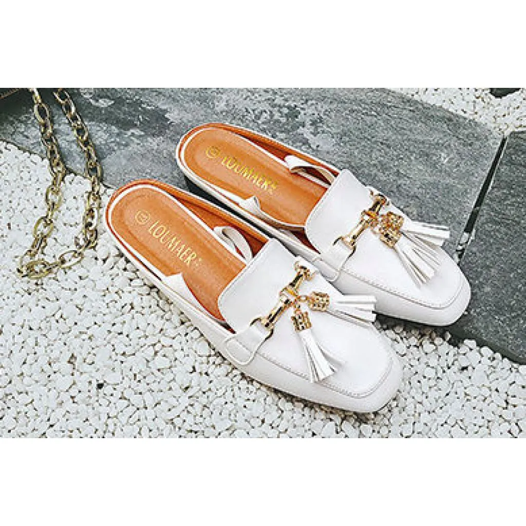 Slip On Tassel Loafer Mules - 3 colors