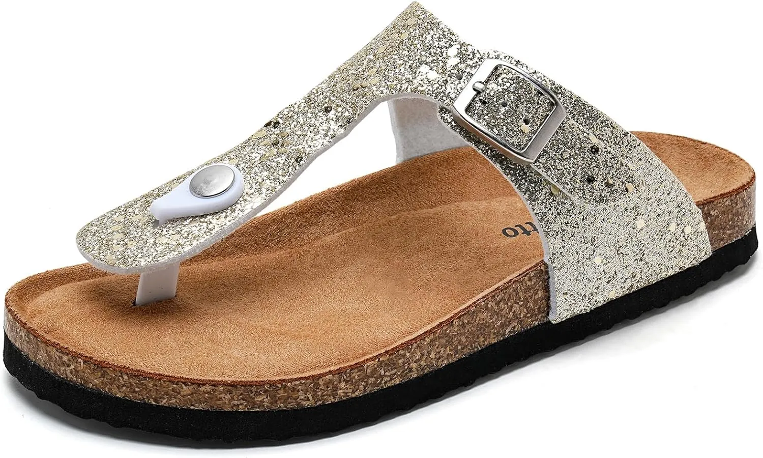 Torotto Boys Girls Flip Flops Comfortable Cork Footbed Thong Sandals with Adjustable Straps(Toddler/Little Kid/Big Kid)